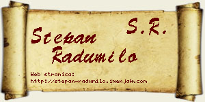 Stepan Radumilo vizit kartica